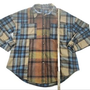 Unbranded Women's Button Down Shirt Plaid Large Multicolor